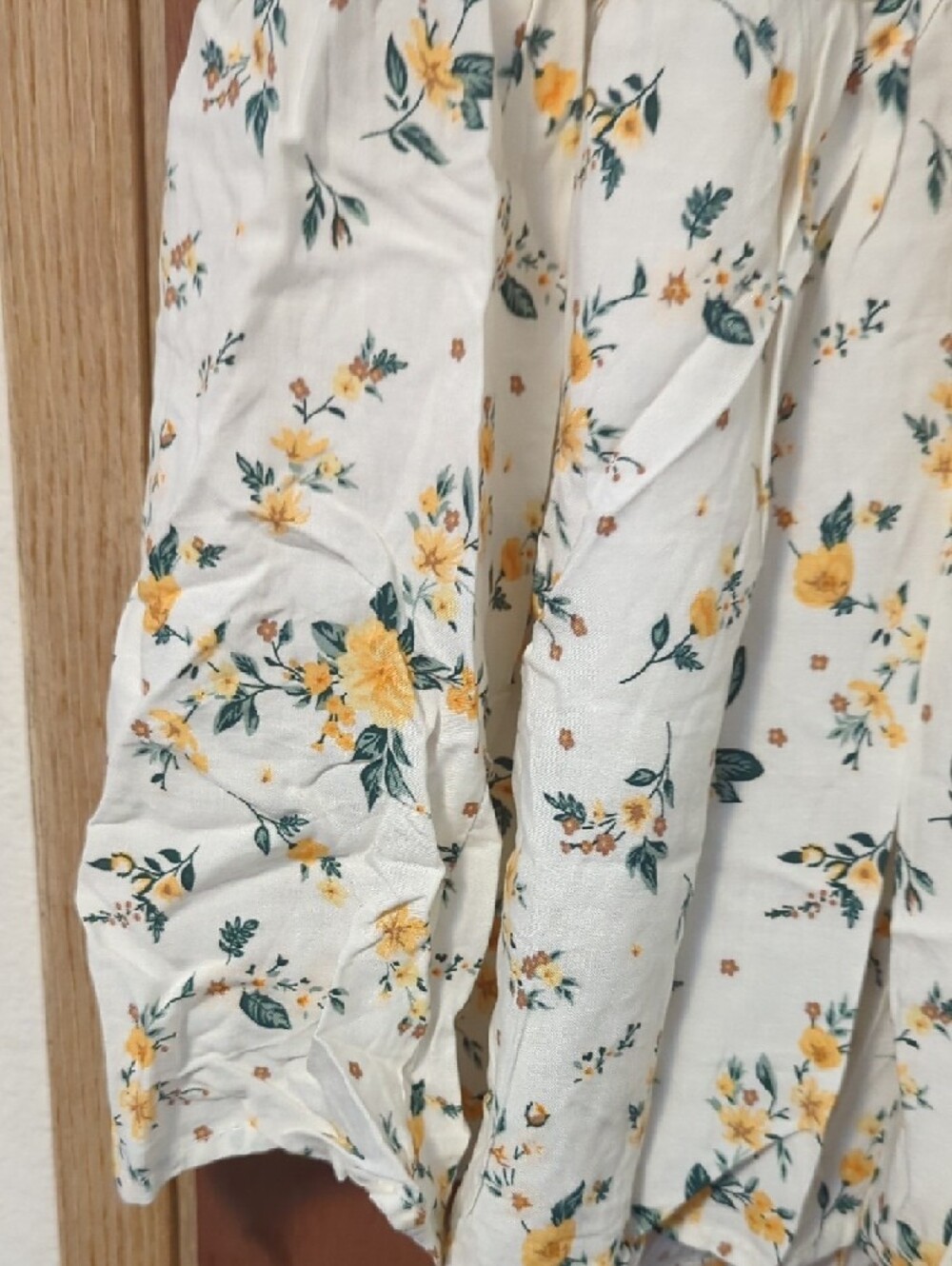shosho Cream Maxi Skirt with Yellow Floral Print - Picture 14 of 16